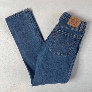 Levi's 501 Original Fit Jeans Womens 25 Blue Denim Straight Leg Button Fly